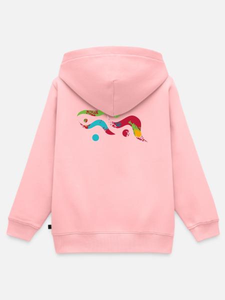 yoga-design_20 - Kinder Premium Organic Zip Hoodie - Rosa