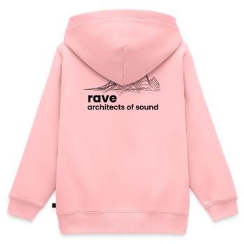 Rave Architects du Son - Sweat Premium à capuche zippé enfant bio - rose - Dos - AI Model Kid Female (0cm)