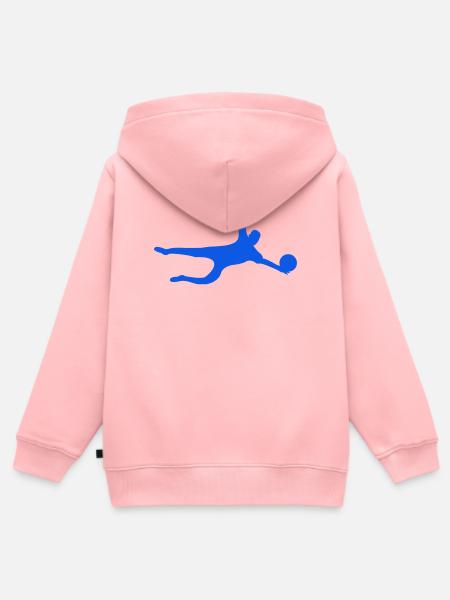 torwart - Kinder Premium Organic Zip Hoodie - Rosa