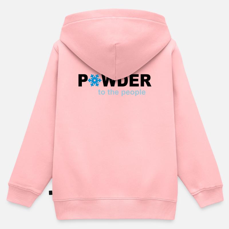 neve - Felpa Premium con cappuccio con zip bambino bio - rosa