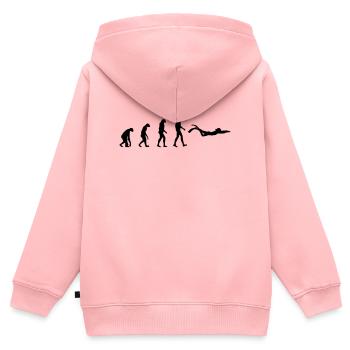 Diving - Sweat Premium à capuche zippé enfant bio - rose - Dos - AI Model Kid Female (0cm)