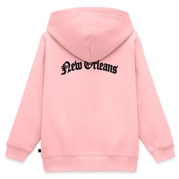 Nouvelle-Orléans - Sweat Premium à capuche zippé enfant bio - rose - Dos - AI Model Kid Female (0cm)