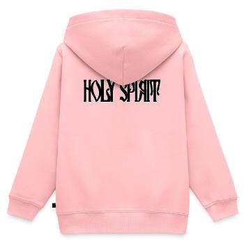 Heiliger Geist im Blackletter-Style - Kinder Premium Organic Zip Hoodie - Rosa - Hinten - AI Model Kid Female (0cm)