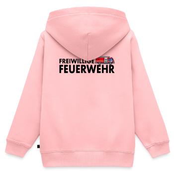 Freiwillige Feuerwehr Feuerwehrauto Feuerwehrmann - Kinder Premium Organic Zip Hoodie - Rosa - Hinten - AI Model Kid Female (0cm)