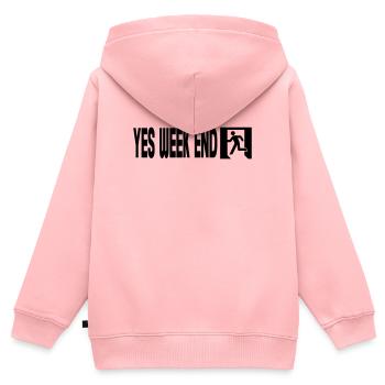 yes Weekend - Kinder Premium Organic Zip Hoodie - Rosa - Hinten - AI Model Kid Female (0cm)