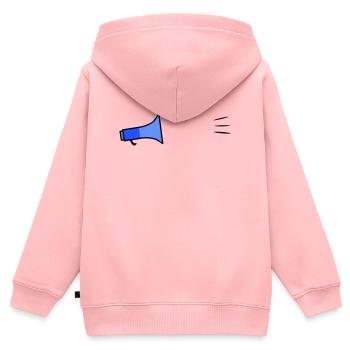Megafon Text Template - Kids Premium Organic Zip-up Hoodie - rose - Back - AI Model Kid Female (0cm)