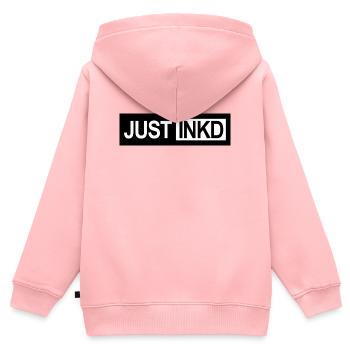 JUST INKD - Kinder Premium Organic Zip Hoodie - Rosa - Hinten - AI Model Kid Female (0cm)