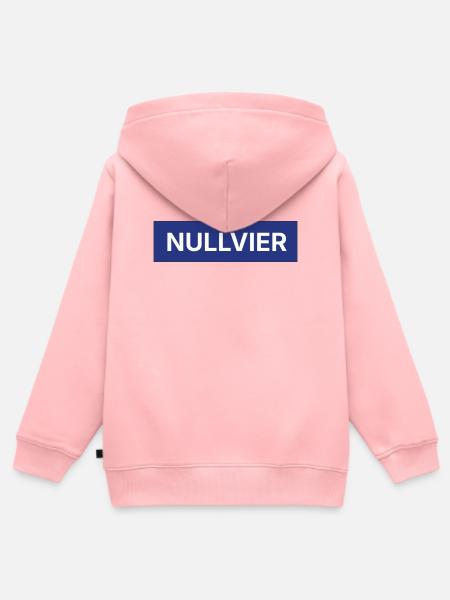 Nullvier Boxlogo - Kinder Premium Organic Zip Hoodie - Rosa