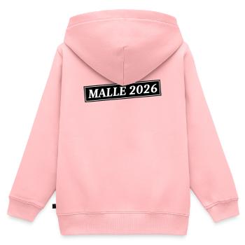 Malle 2026 - Kids Premium Organic Zip-up Hoodie - rose - Back - AI Model Kid Female (0cm)