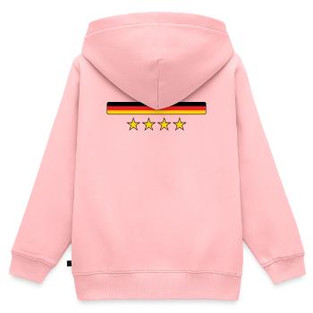 Drapeau Allemand - Allemagne - Sweat Premium à capuche zippé enfant bio - rose - Dos - AI Model Kid Female (0cm)