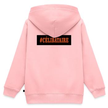 celibataire - Sweat Premium à capuche zippé enfant bio - rose - Dos - AI Model Kid Female (0cm)