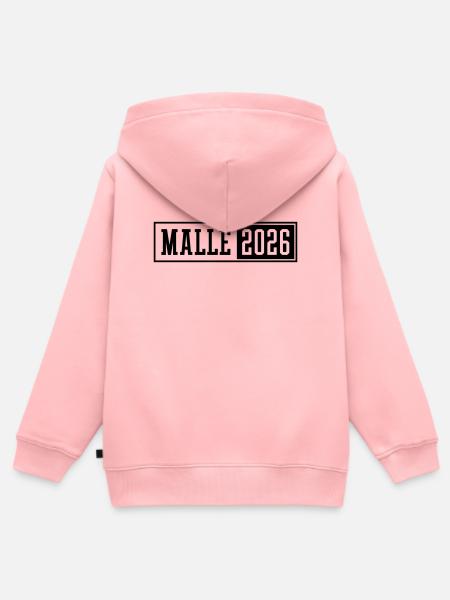 Malle 2026 - Kinder Premium Organic Zip Hoodie - Rosa