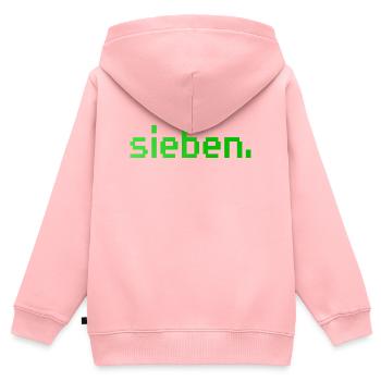 7. Geburtstag Sieben Gaming - Kinder Premium Organic Zip Hoodie - Rosa - Hinten - AI Model Kid Female (0cm)