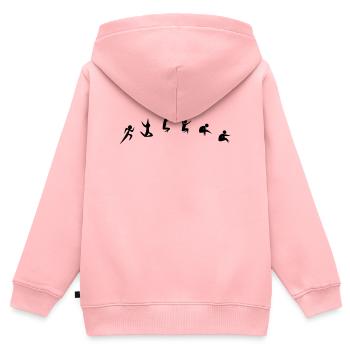 long jump - Kids Premium Organic Zip-up Hoodie - rose - Back - AI Model Kid Female (0cm)