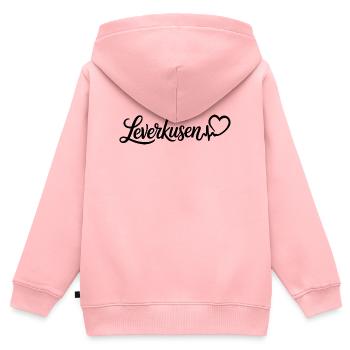 Leverkusen Herzschlag - Kinder Premium Organic Zip Hoodie - Rosa - Hinten - AI Model Kid Female (0cm)
