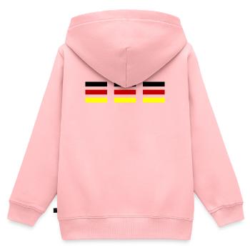 Fahne Deutschland - Kinder Premium Organic Zip Hoodie - Rosa - Hinten - AI Model Kid Female (0cm)