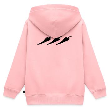 Chilischoten - Kinder Premium Organic Zip Hoodie - Rosa - Hinten - AI Model Kid Female (0cm)