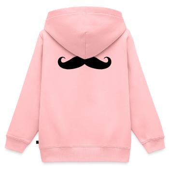 Mustache - Kids Premium Organic Zip-up Hoodie - rose - Back - AI Model Kid Female (0cm)
