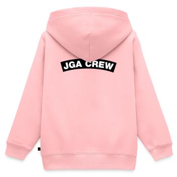 JGA Crew Element Top (JGA MC-Rocker-Kutten-Design) - Kinder Premium Organic Zip Hoodie - Rosa - Hinten - AI Model Kid Female (0cm)