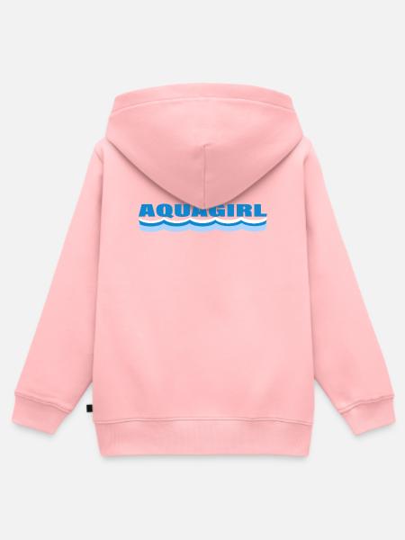 AQUAGIRL - Kinder Premium Organic Zip Hoodie - Rosa