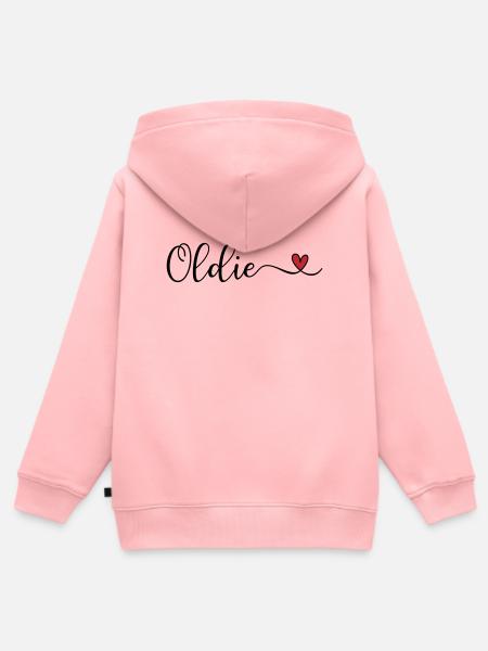 Oldie - Kinder Premium Organic Zip Hoodie - Rosa