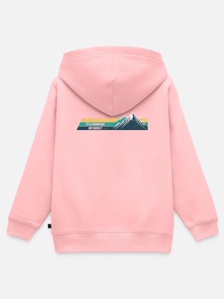 Berggipfel Überwinden Sie es - Kinder Premium Organic Zip Hoodie - Rosa