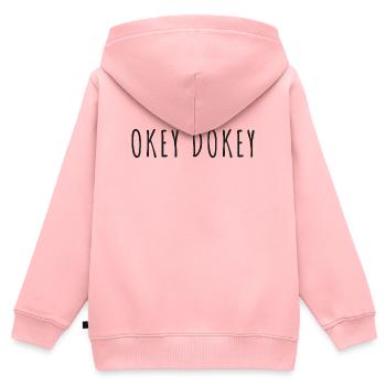 Okay Dokey - Kinder Premium Organic Zip Hoodie - Rosa - Hinten - AI Model Kid Female (0cm)