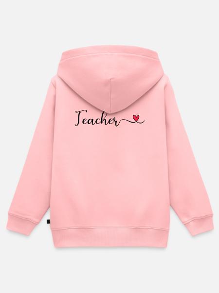Lehrer - Kinder Premium Organic Zip Hoodie - Rosa