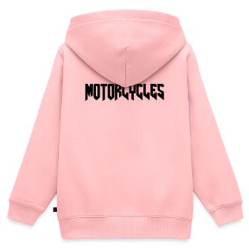 Motorcycles Chopper Custom bike - Kinder Premium Organic Zip Hoodie - Rosa - Hinten - AI Model Kid Female (0cm)