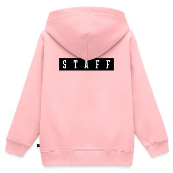 Staff - Kinder Premium Organic Zip Hoodie - Rosa - Hinten - AI Model Kid Female (0cm)