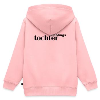 Fille préférée - Sweat Premium à capuche zippé enfant bio - rose - Dos - AI Model Kid Female (0cm)