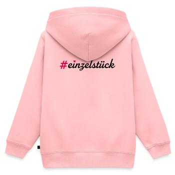 Einzelstück - Kinder Premium Organic Zip Hoodie - Rosa - Hinten - AI Model Kid Female (0cm)