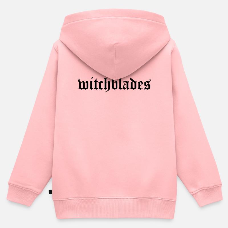 Witchblades2 - Sweat Premium à capuche zippé enfant bio - rose