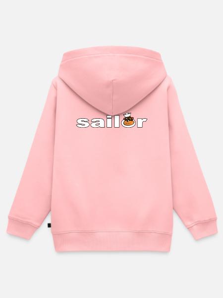 SAILOR - Kinder Premium Organic Zip Hoodie - Rosa