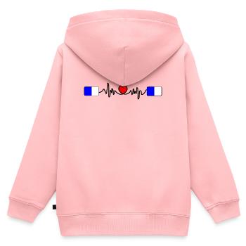Spa Racing Heartbeat - Kinder Premium Organic Zip Hoodie - Rosa - Hinten - AI Model Kid Female (0cm)