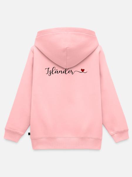 Isländer mit Herz - Kinder Premium Organic Zip Hoodie - Rosa