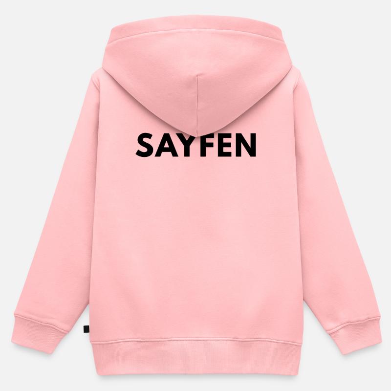 SAYFEN - Sweat Premium à capuche zippé enfant bio - rose