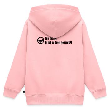 Er hat es Spiel genannt V2 - Kinder Premium Organic Zip Hoodie - Rosa - Hinten - AI Model Kid Female (0cm)