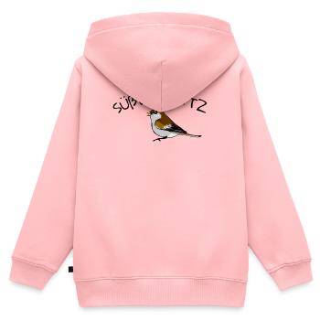 Süßer Spatz - Kinder Premium Organic Zip Hoodie - Rosa - Hinten - AI Model Kid Female (0cm)
