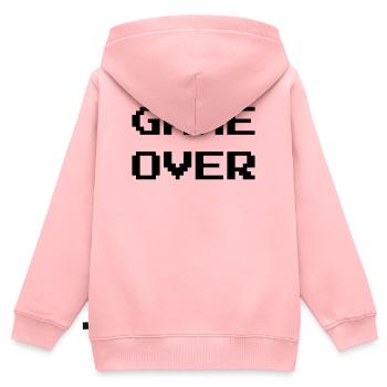 Game Over / Geek / Gaming / Gamer / Gamer / Player - Kinder Premium Organic Zip Hoodie - Rosa - Hinten - AI Model Kid Female (0cm)
