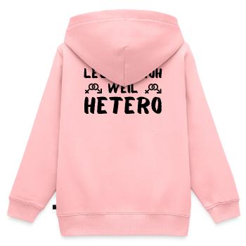 Auf hetero getestet Geschenkidee - Kinder Premium Organic Zip Hoodie - Rosa - Hinten - AI Model Kid Female (0cm)