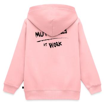 MUT Rebels schwarz - Kinder Premium Organic Zip Hoodie - Rosa - Hinten - AI Model Kid Female (0cm)