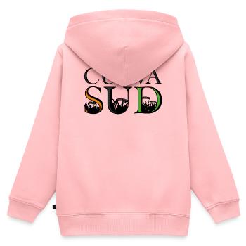 Curva Sud - Kinder Premium Organic Zip Hoodie - Rosa - Hinten - AI Model Kid Female (0cm)