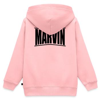 T-Shirt Marvin T-Shirt Geschenkidee - Kinder Premium Organic Zip Hoodie - Rosa - Hinten - AI Model Kid Female (0cm)