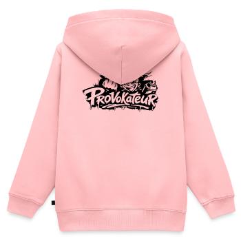 Provokateur - Kinder Premium Organic Zip Hoodie - Rosa - Hinten - AI Model Kid Female (0cm)