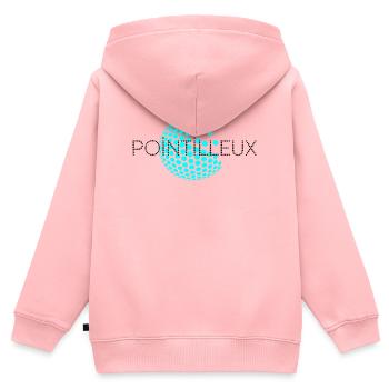 Wählerisch - Kinder Premium Organic Zip Hoodie - Rosa - Hinten - AI Model Kid Female (0cm)