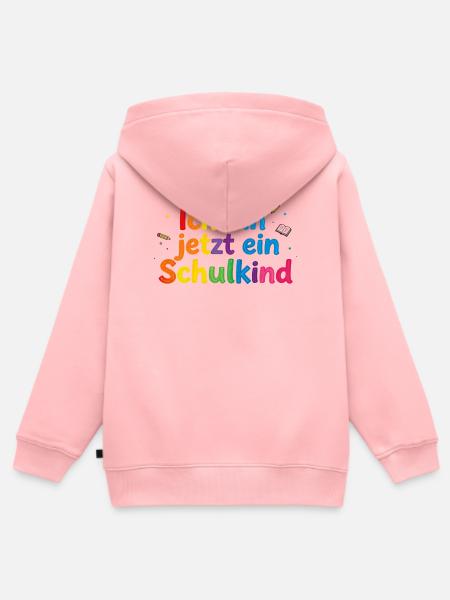 Schulbeginn Bunte Lernwelt - Kinder Premium Organic Zip Hoodie - Rosa