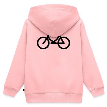 fahrrad - Sweat Premium à capuche zippé enfant bio - rose - Dos - AI Model Kid Female (0cm)