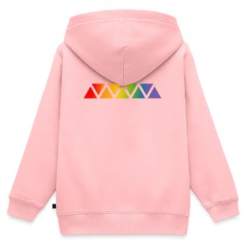 Rainbow triangle - Kids Premium Organic Zip-up Hoodie - rose - Back - AI Model Kid Female (0cm)
