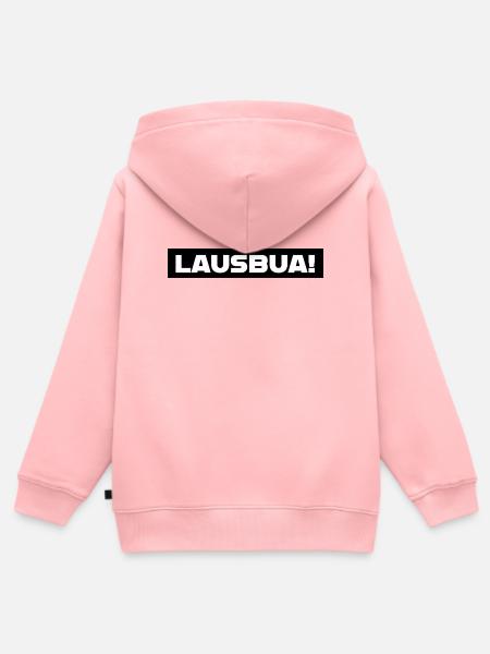 Lausbua - Kinder Premium Organic Zip Hoodie - Rosa